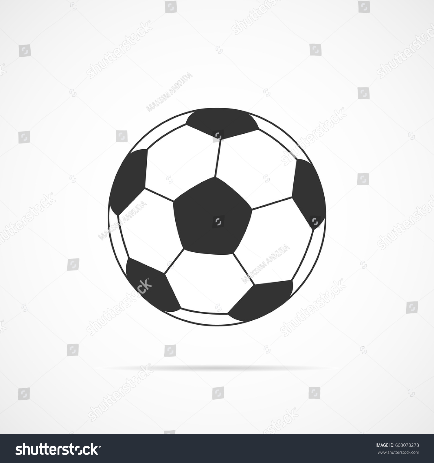 Vector Icon Soccer Ball Stock Vector (Royalty Free) 603078278 ...