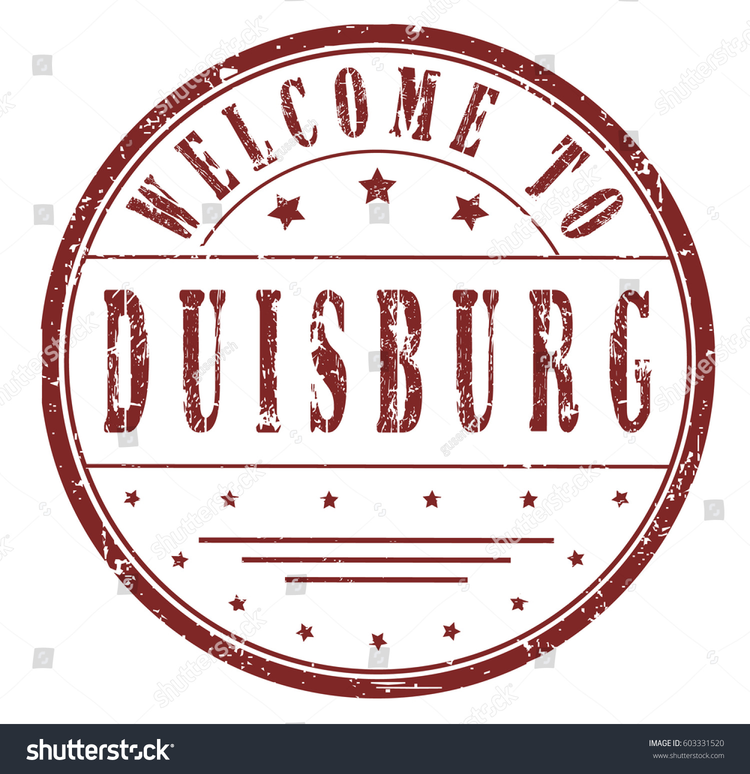 Rubber Stamp Welcome Duisburg Vector Illustration Stock Vector (Royalty ...