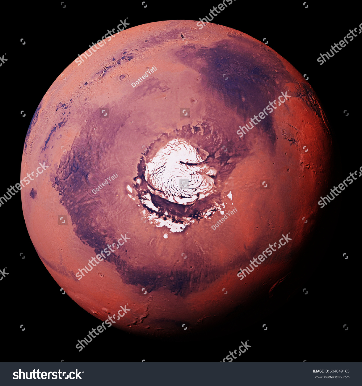Марс Планета Полярные шапки