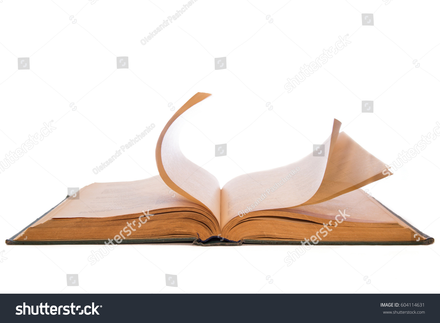 Front Side Open Old Book Old Stock Photo 604114631 | Shutterstock