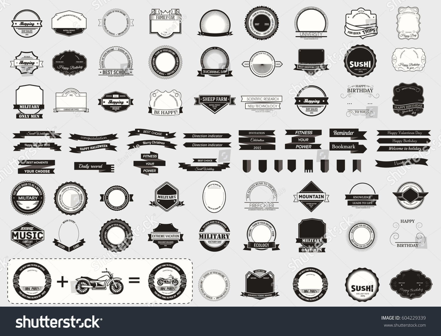 Make Your Labels Logotypes Concept Collection Stock Vector (Royalty ...