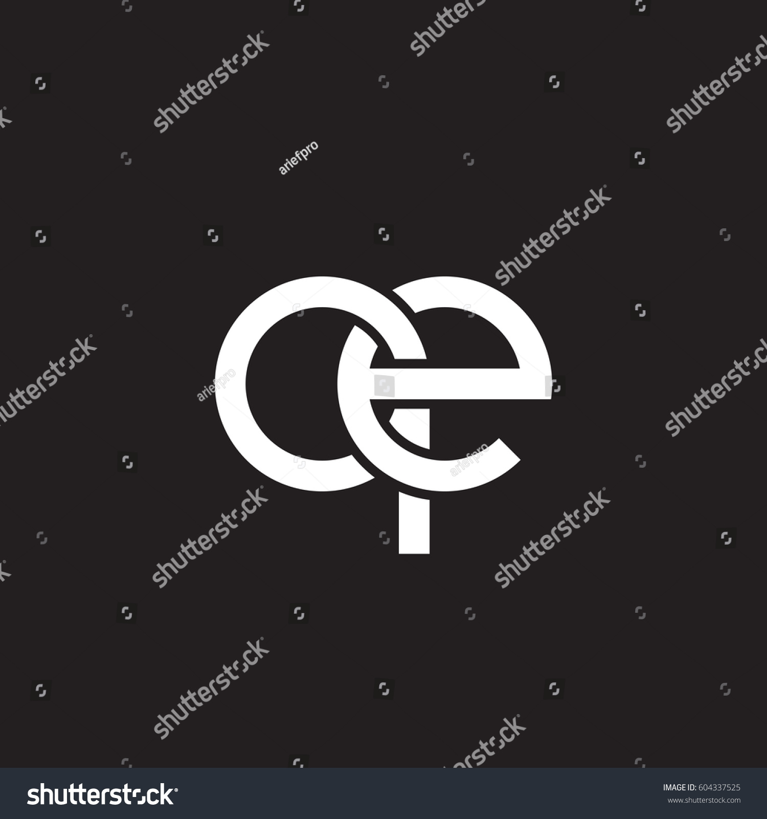 Initial Letters Ep Round Linked Chain Stock Vector (Royalty Free 