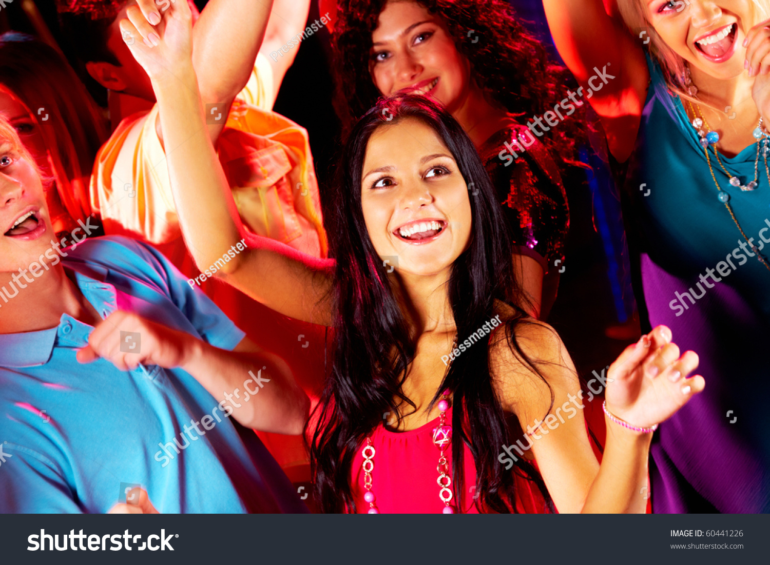 Joyful Teens Dancing Night Club Party Stock Photo 60441226 | Shutterstock