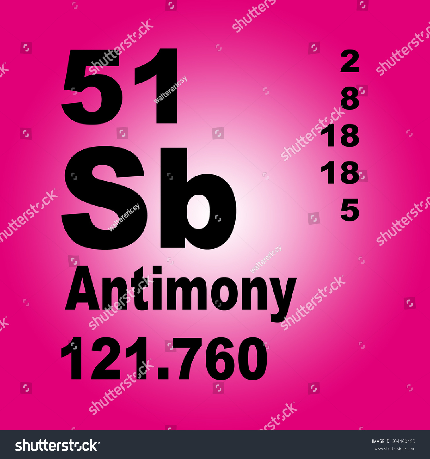 Antimony Periodic Table Elements Stock Illustration 604490450 ...