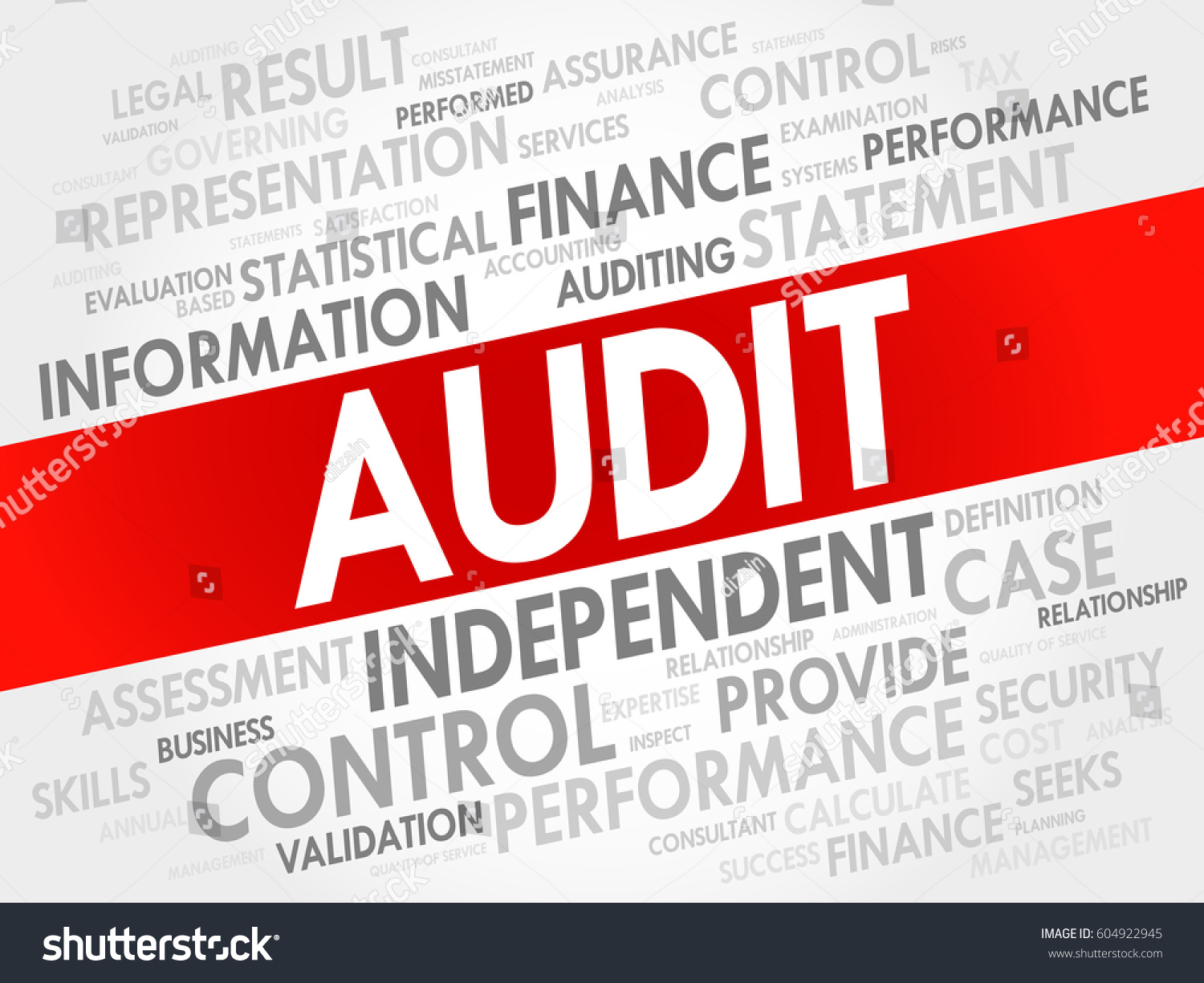 Audit Word Cloud Collage Business Concept Stock Illustration