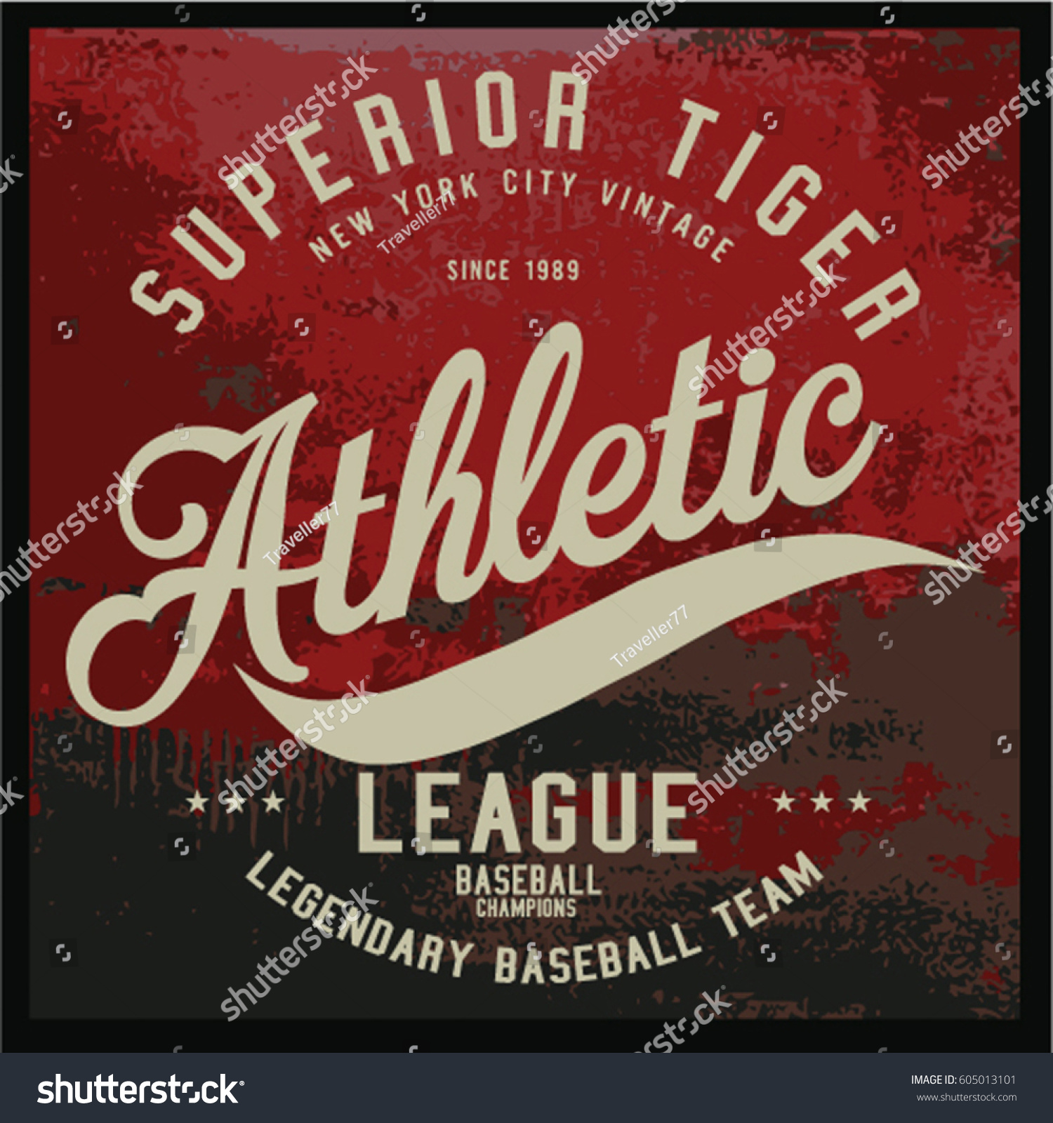 Vintage Varsity Graphics Emblem Grunge Background Stock Vector (Royalty ...