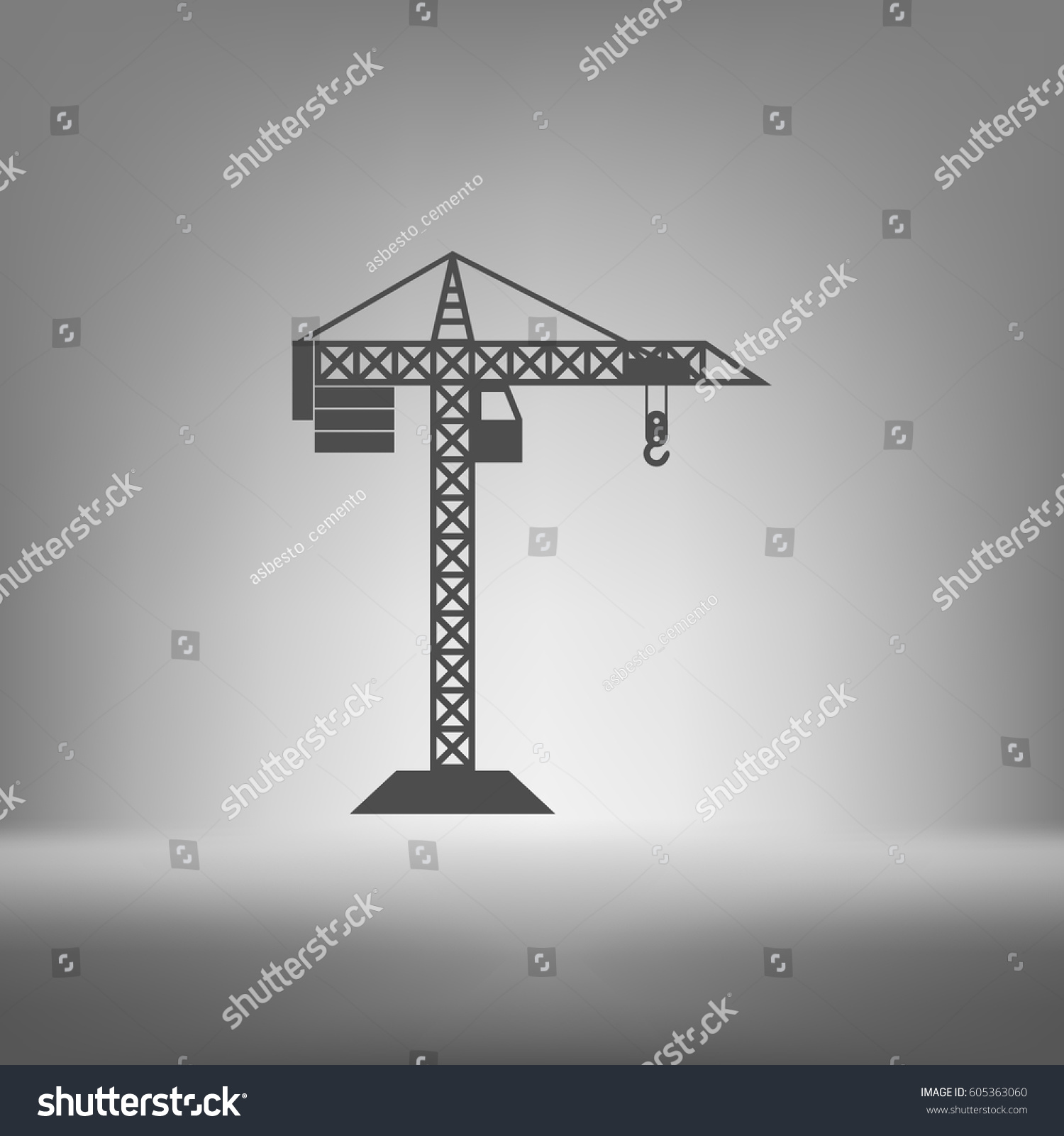 Building Construction Crane Icon Stock Vector (Royalty Free) 605363060 ...