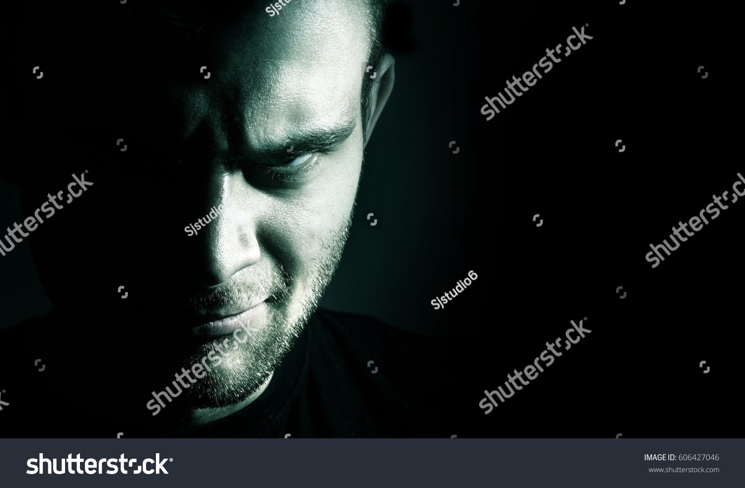 Low Key Portrait Evil Devil Bad Stock Photo 606427046 | Shutterstock