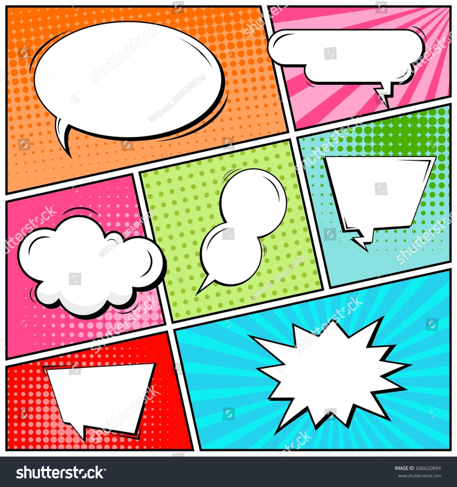 Abstract Creative Concept Comic Pop Art Stock Vector Royalty Free Shutterstock