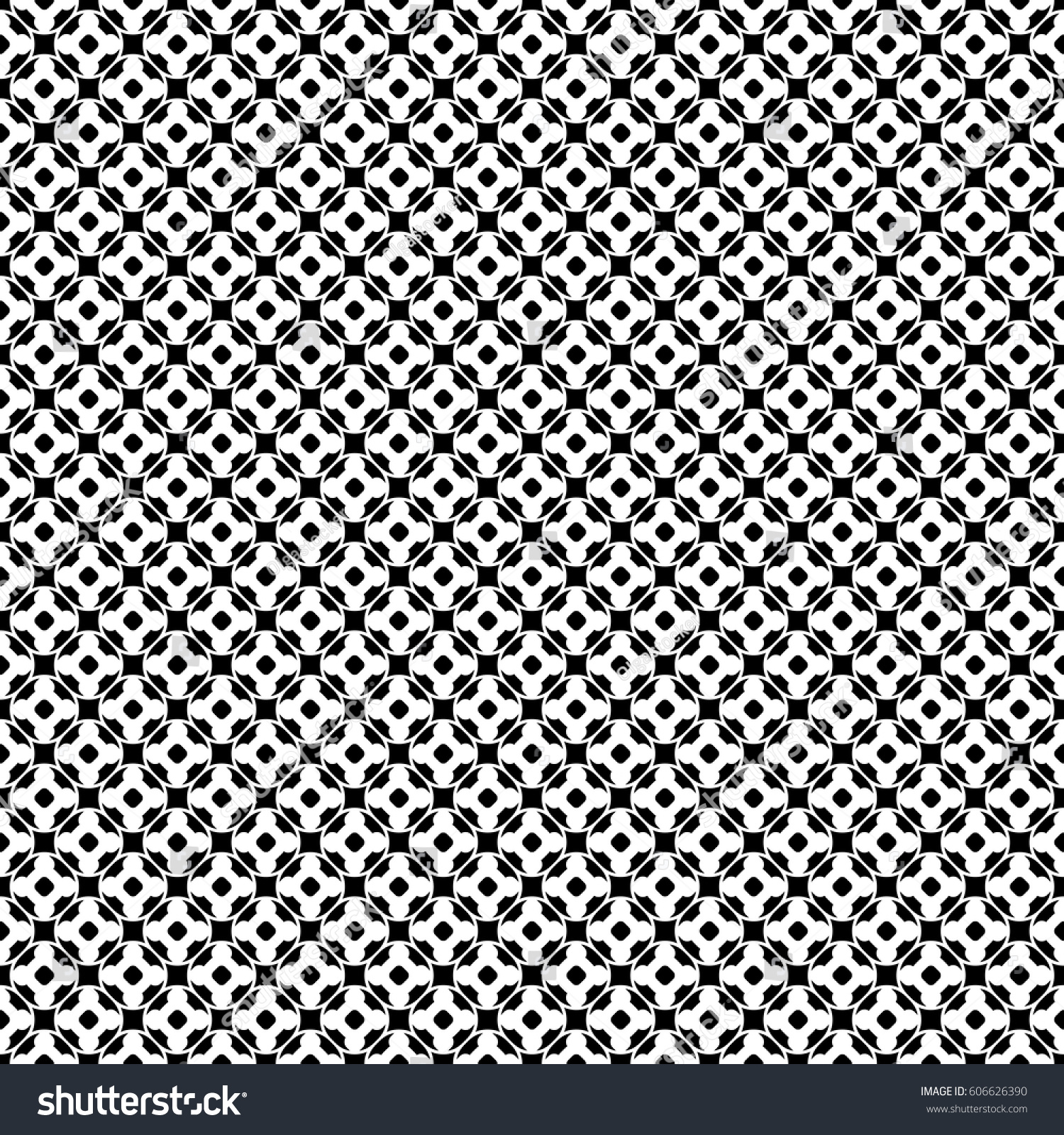 Vector Monochrome Seamless Pattern Abstract Black Stock Vector (Royalty ...