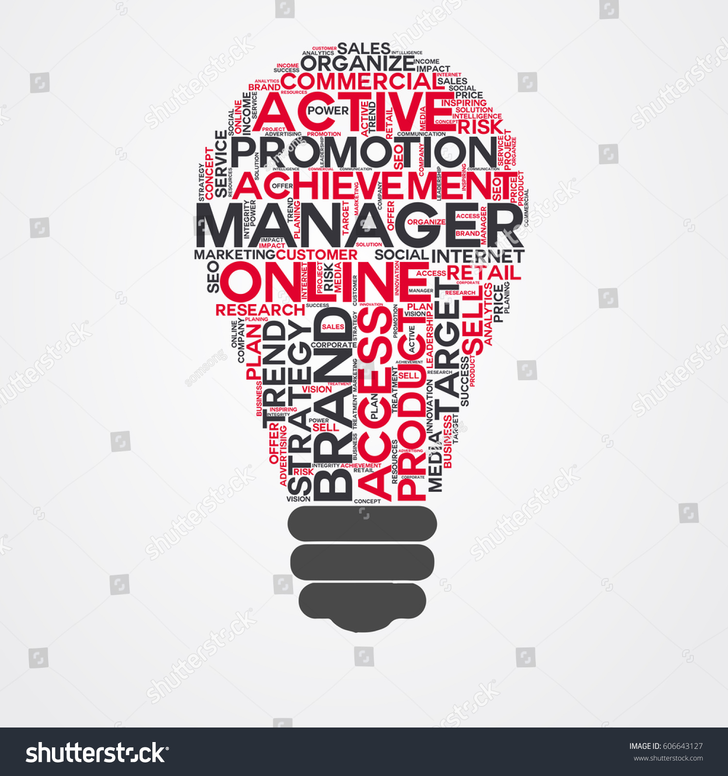 Manager Word Cloud Head Typography Stock Vector (Royalty Free ...