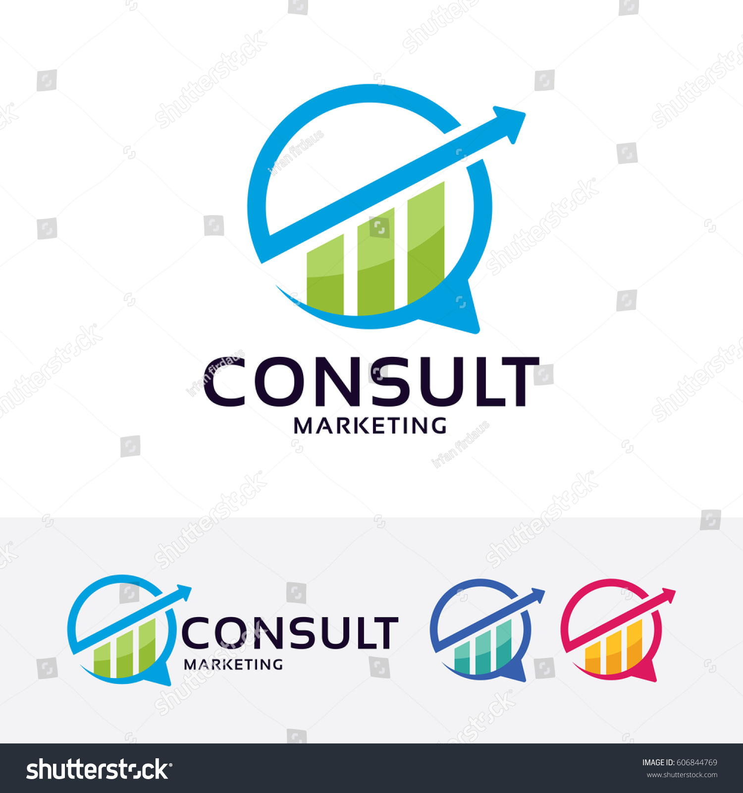 Marketing Consultation Logo Design Discussion Communication Stock ...