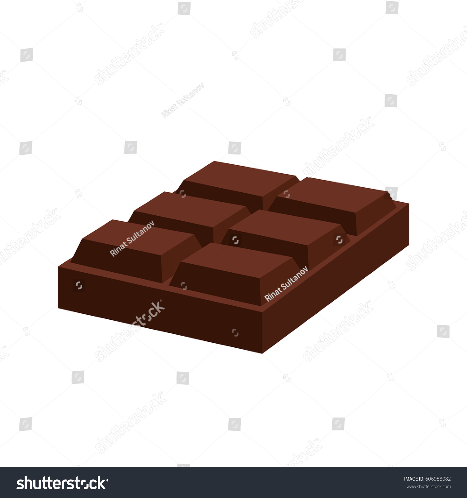 Chocolate Bar Cacao Dessert Sweet Milky Stock Vector (Royalty Free ...