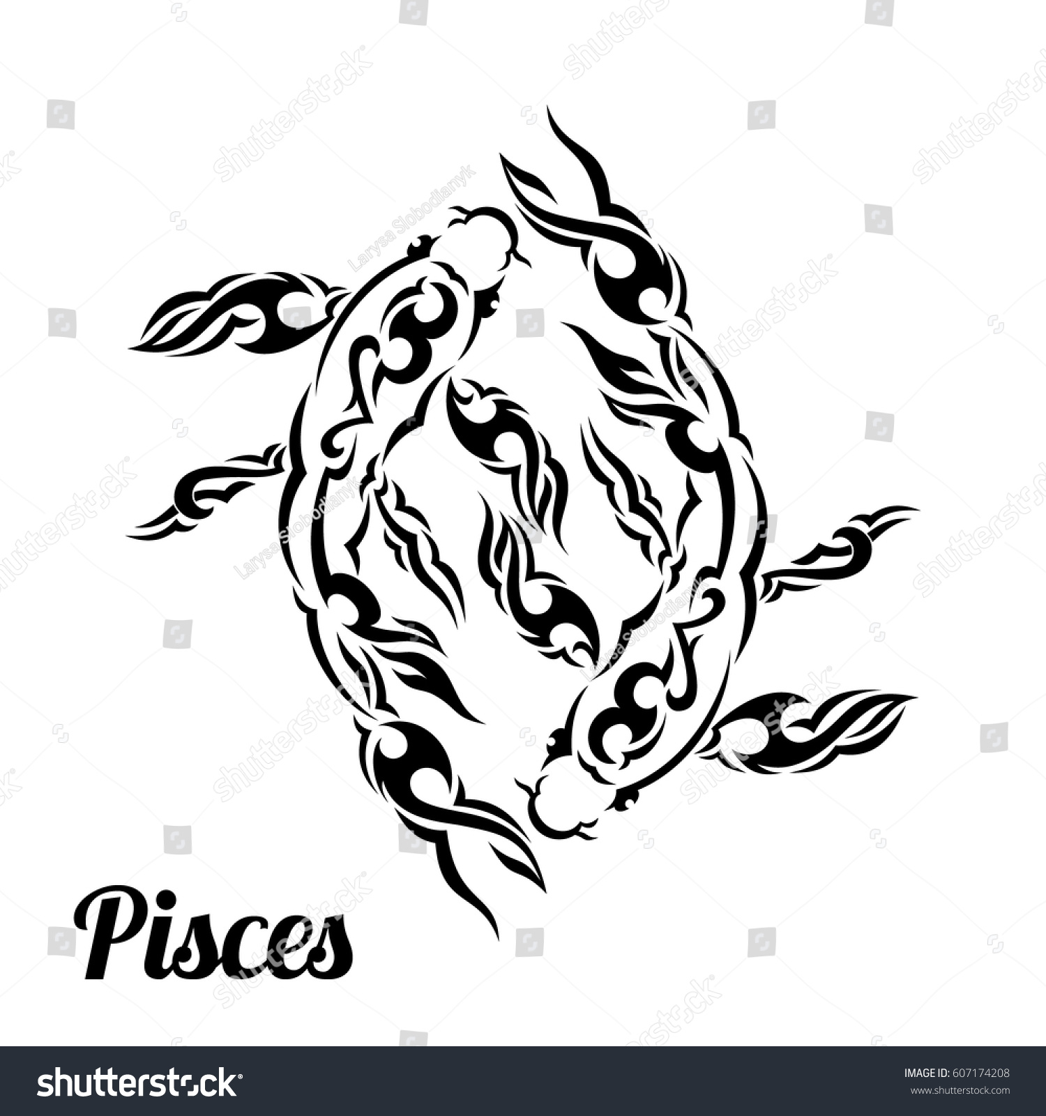 542 Tribal Pisces Images, Stock Photos & Vectors | Shutterstock