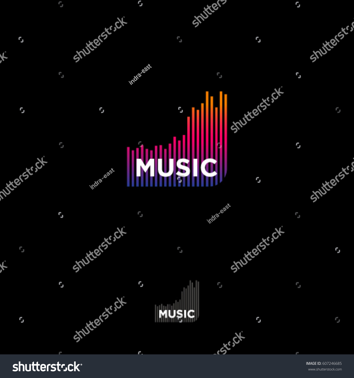 Music Logo Recording Studio Emblem Equalizer Stock Vector (Royalty Free ...