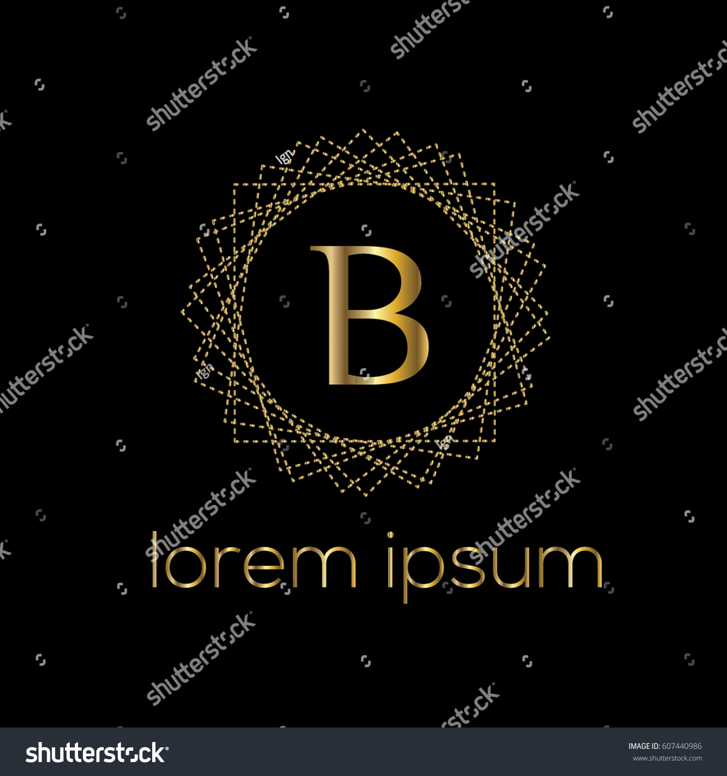 Luxury Vector Golden Logo Template Letter Stock Vector (Royalty Free ...