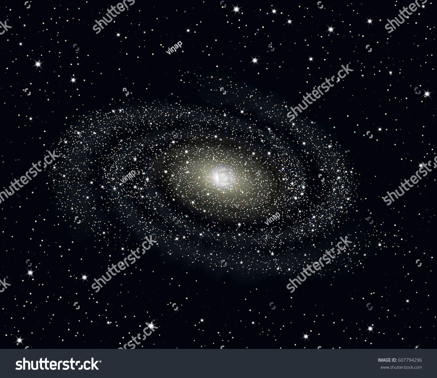 Spiral Galaxy Illustration Stock Illustration 607794296 | Shutterstock