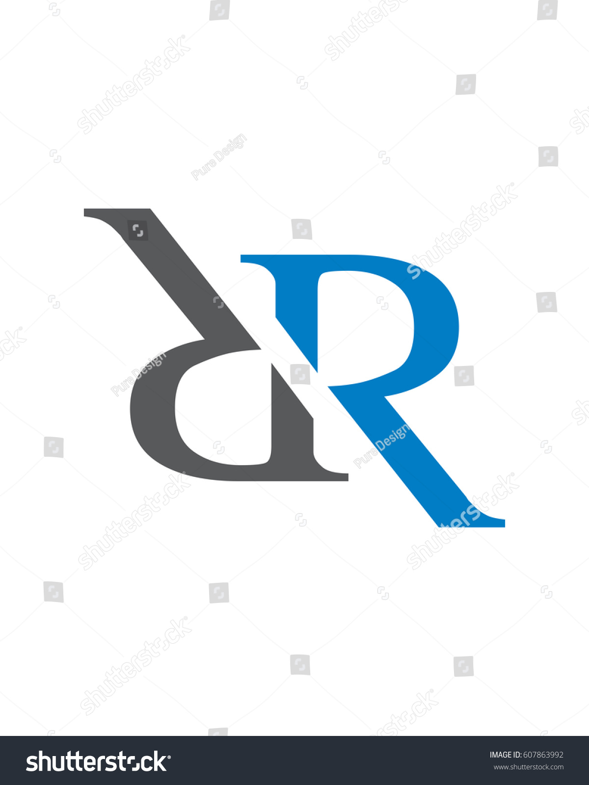 Rr Initials Logo Alphabet Logo Stock Vector (Royalty Free) 607863992 ...