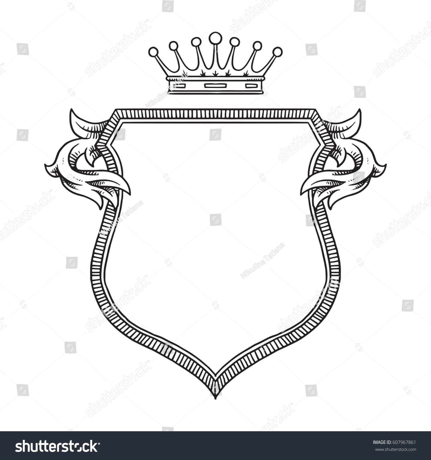 Геральдический щит с короной