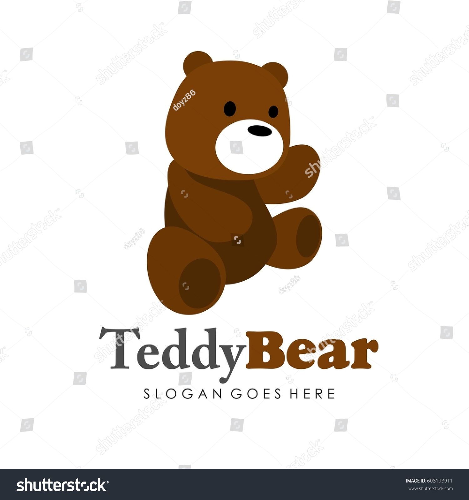 Cute Teddy Bear Illustration Full Vector Stock Vector (Royalty Free ...