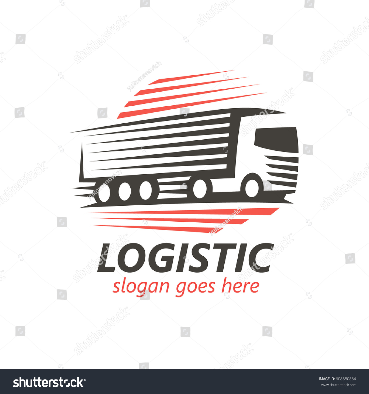 Logistic Logo Template Vector Stock Vector (Royalty Free) 608580884 ...