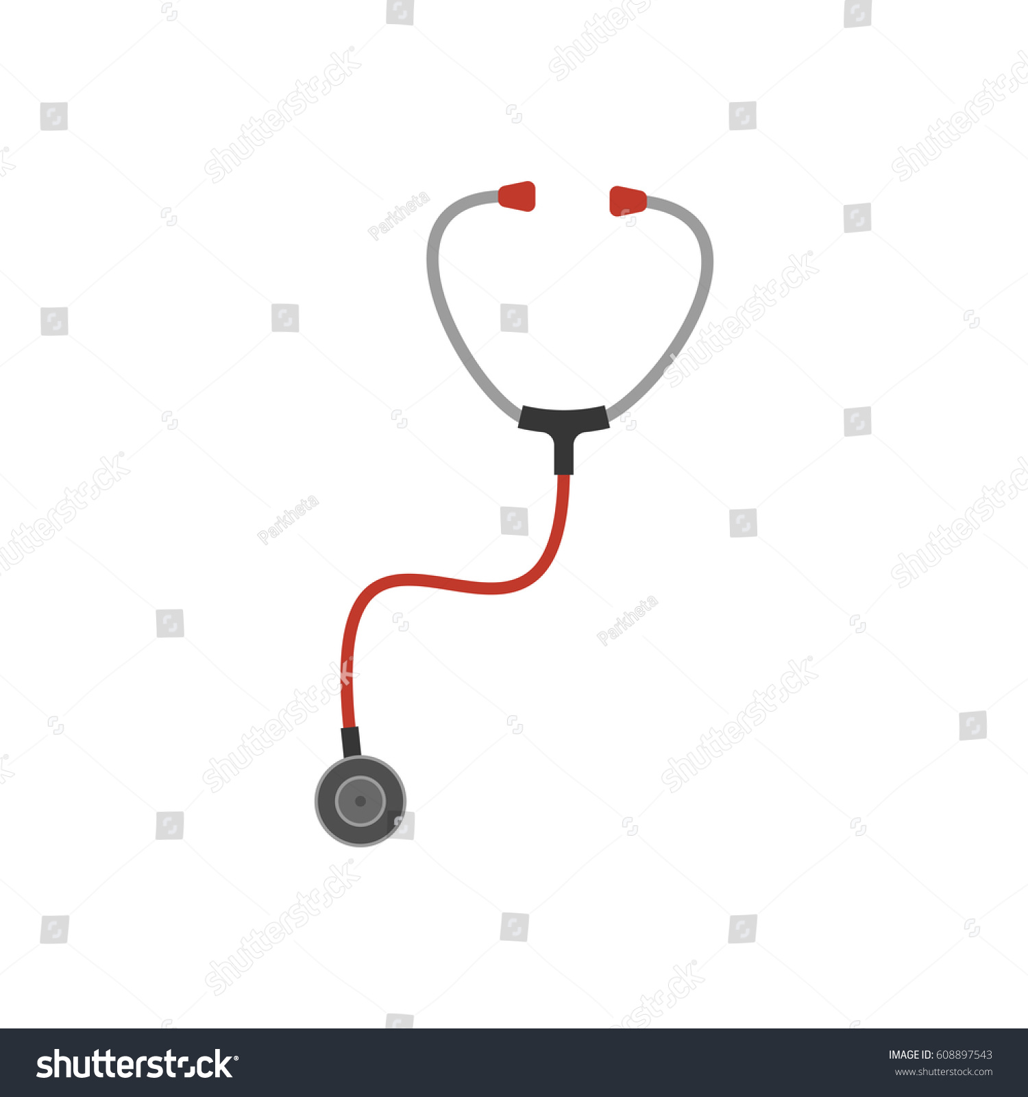 Stethoscope On White Background Vector Illustration Stock Vector ...