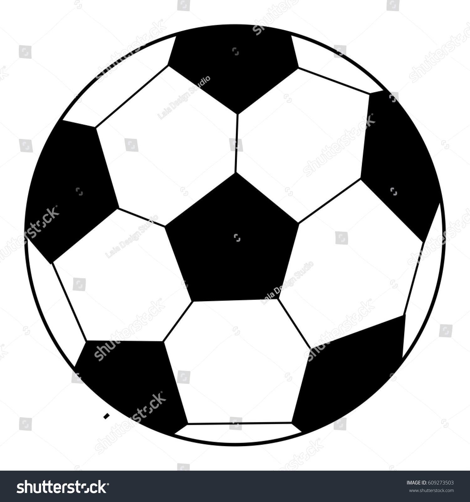 Coloring Book Outlined Soccer Ball Stock Vector (Royalty Free ...