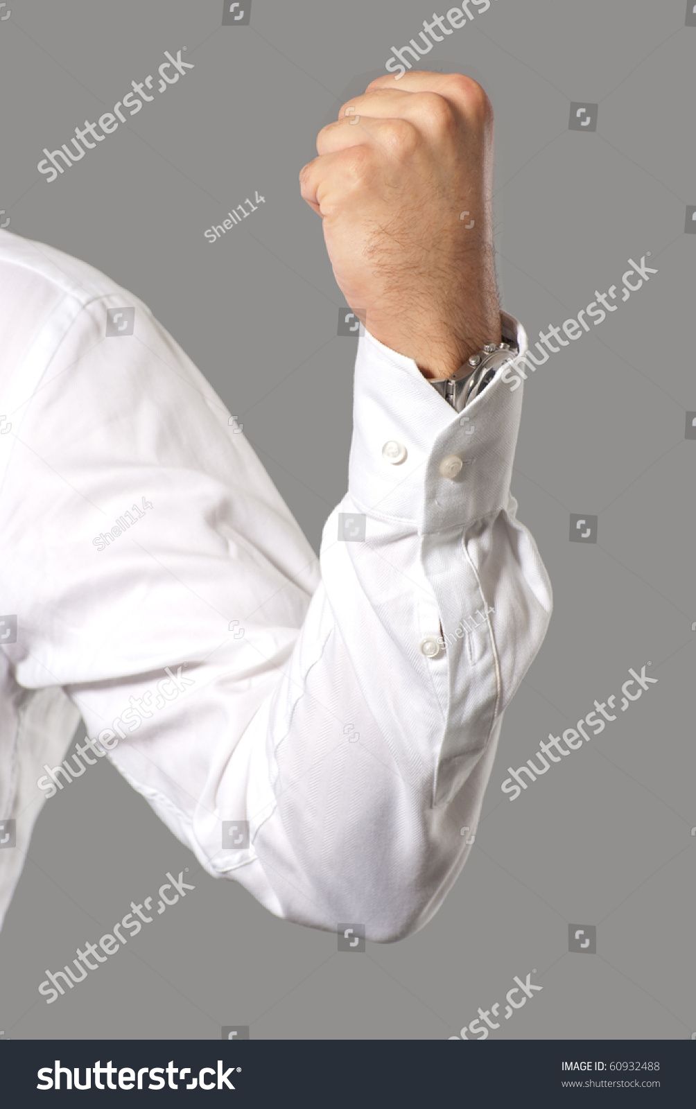Businessman Flexing His Arm Muscles Stock Photo 60932488 | Shutterstock