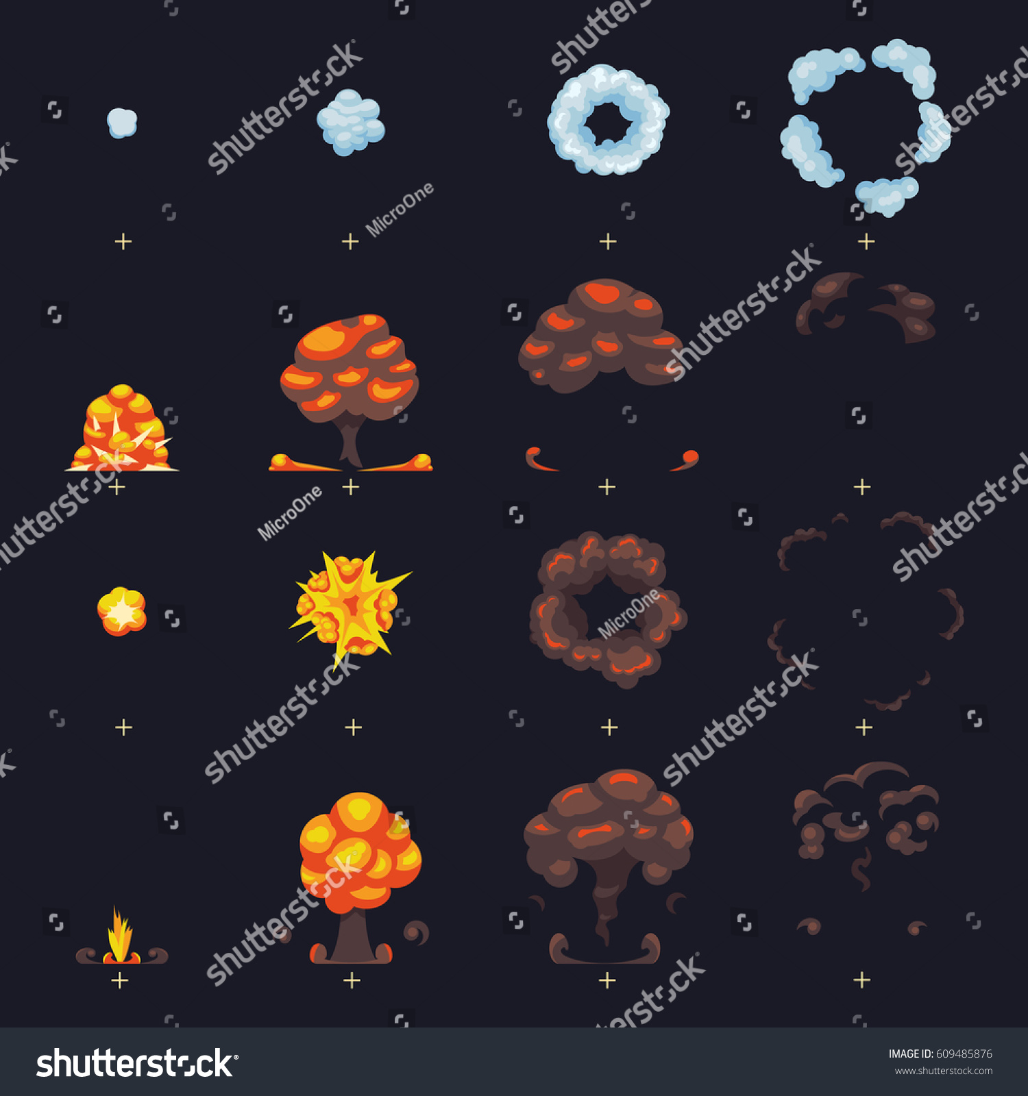 Comic Boom Blast Explosion Flame Smoke Stock Vector (Royalty Free ...