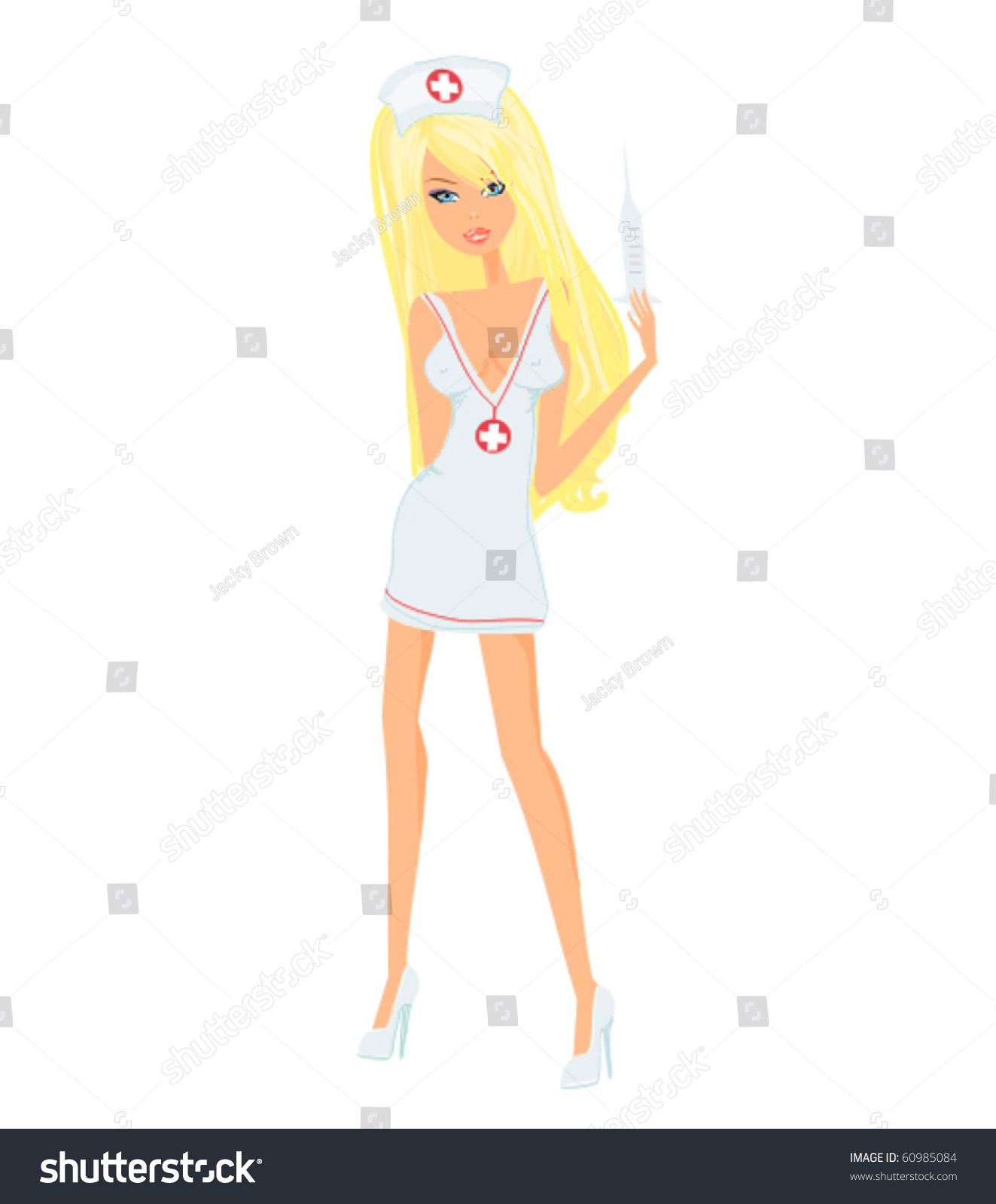 Vector Illustration Sexy Nurse Stock Vector Royalty Free 60985084 Shutterstock 0880