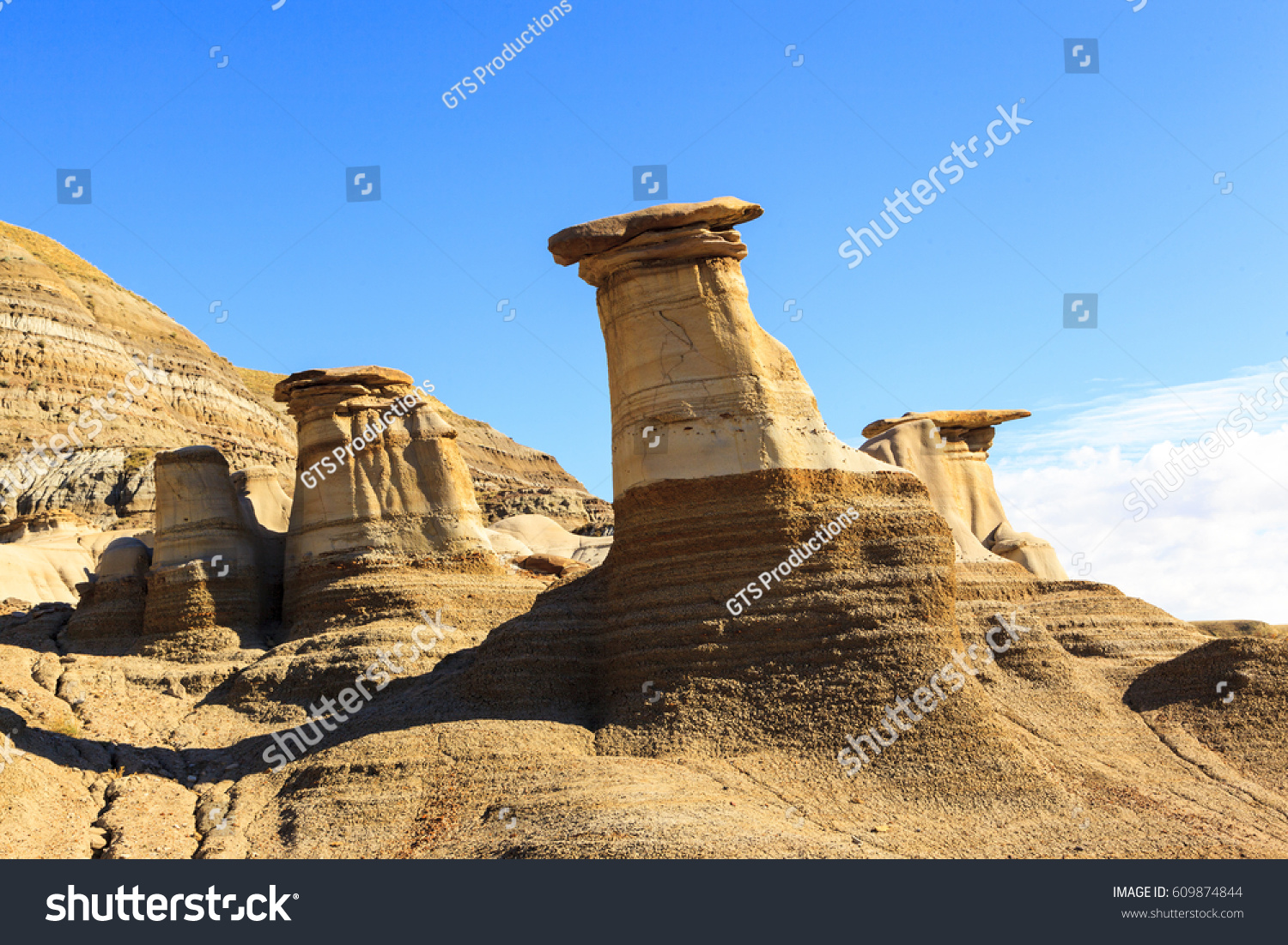 Drumheller Badlands Dinosaur Provincial Park Alberta Stock Photo ...