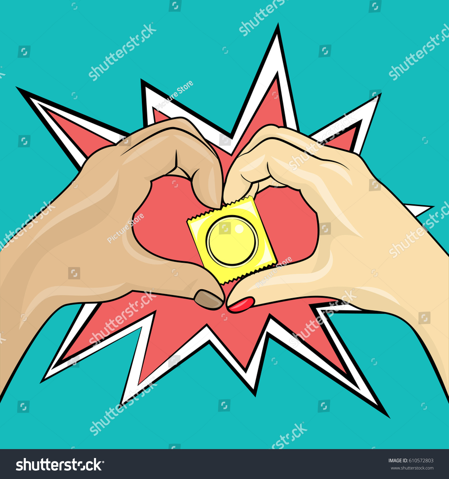 Safe Sex Vector Illustration Male Female Stock Vector Royalty Free 610572803 Shutterstock 7886