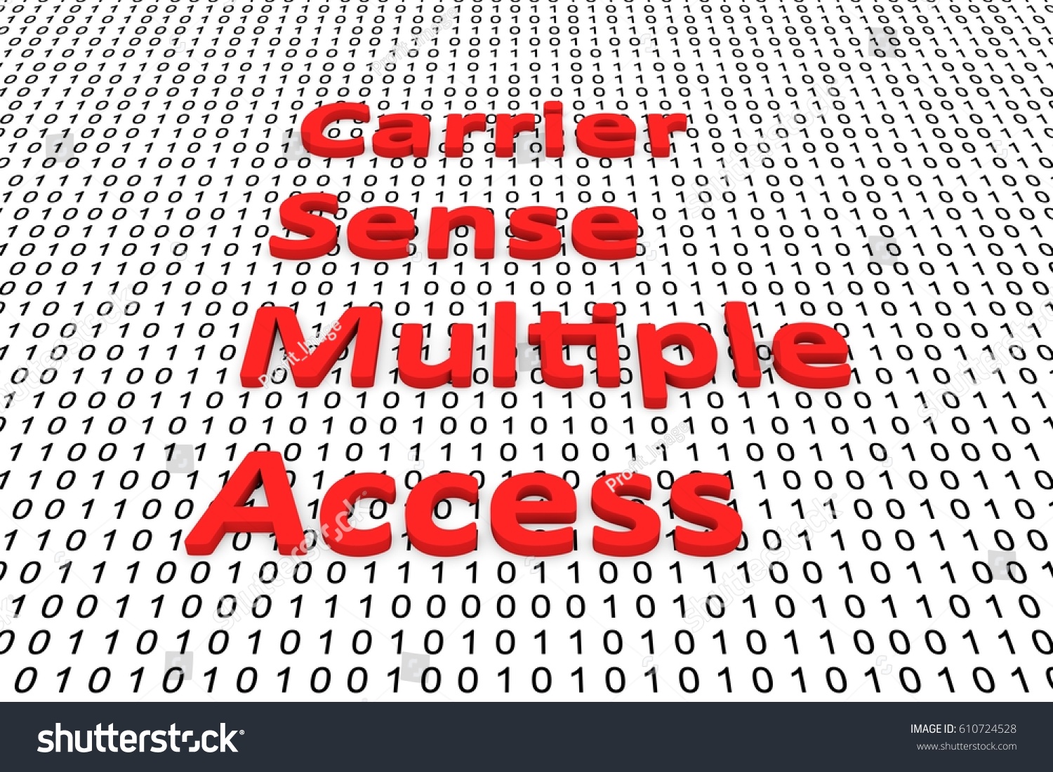 4 Carrier sense multiple access with collision detection Görseli, Stok Fotoğraflar ve Vektörler