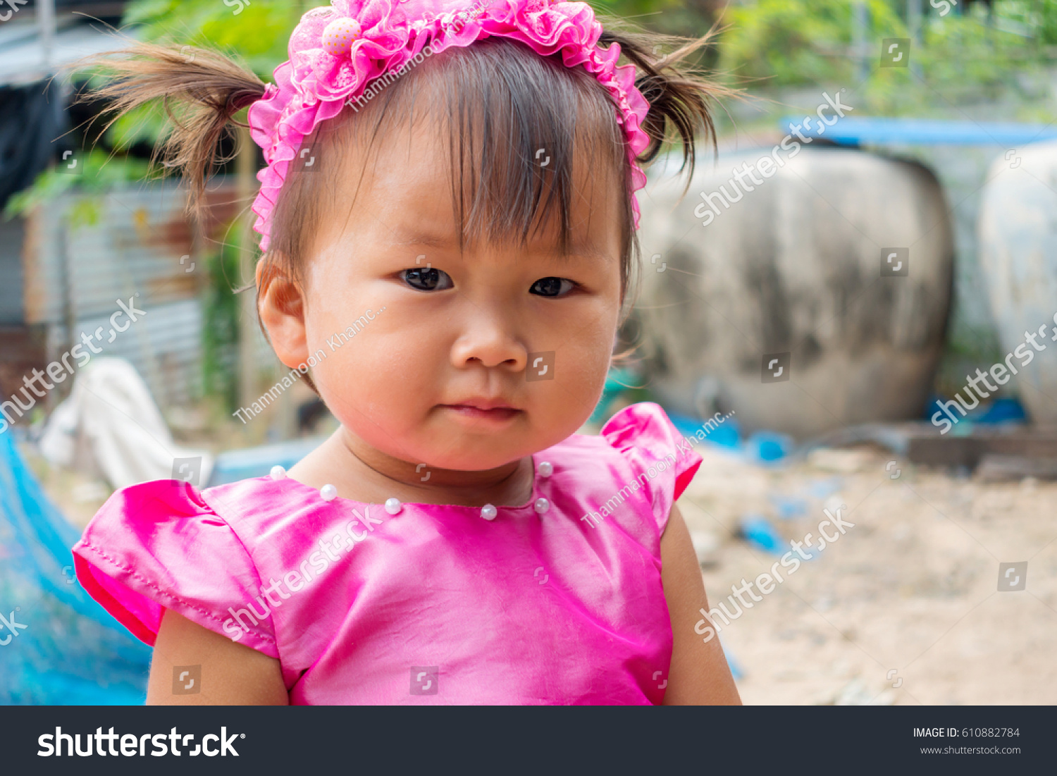 Lovely Thai Little Girlcute Kid Stock Photo 610882784 | Shutterstock