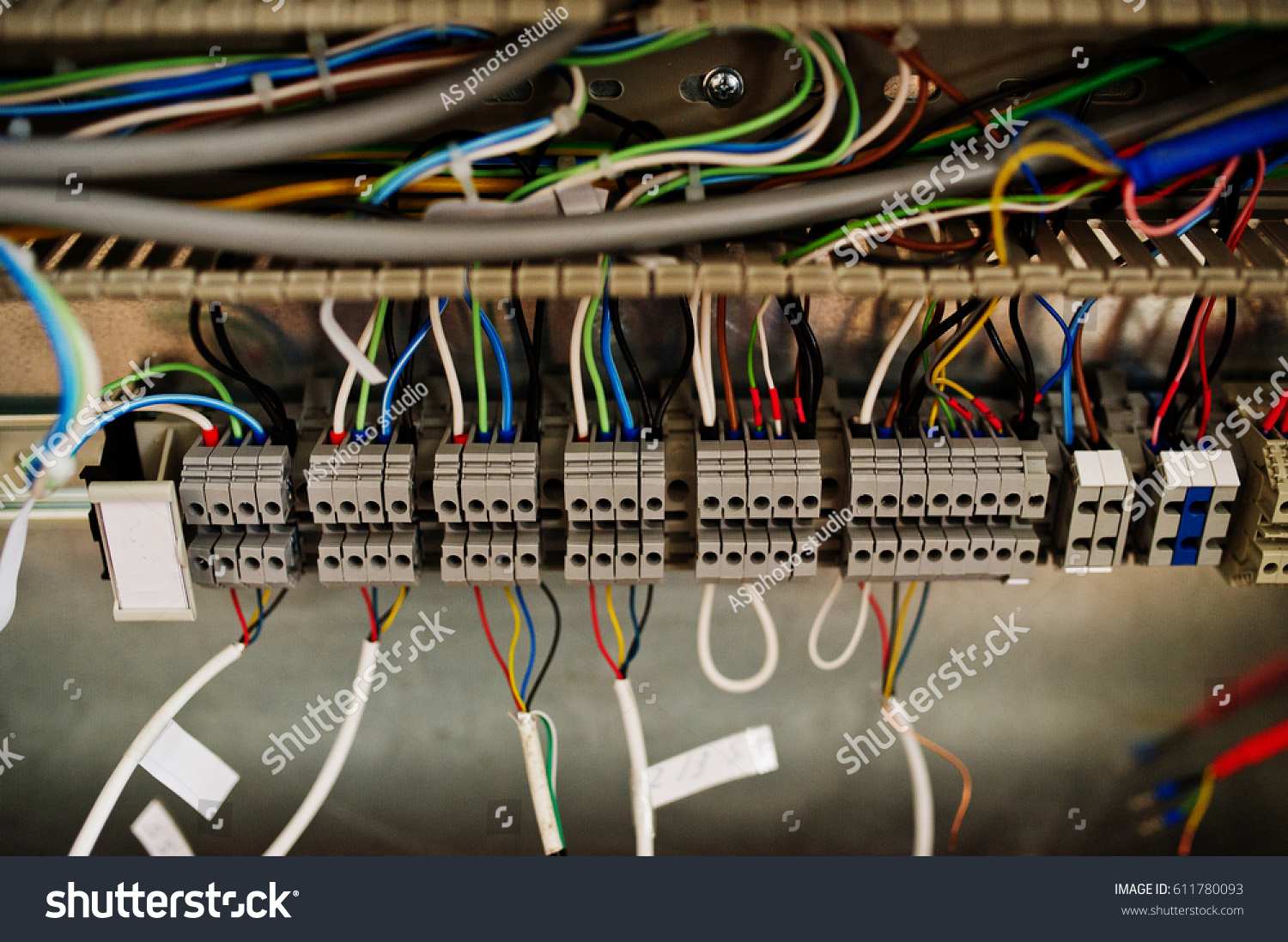 Electrical Panel Electric Meter Circuit Breakers Stock Photo 611780093 ...