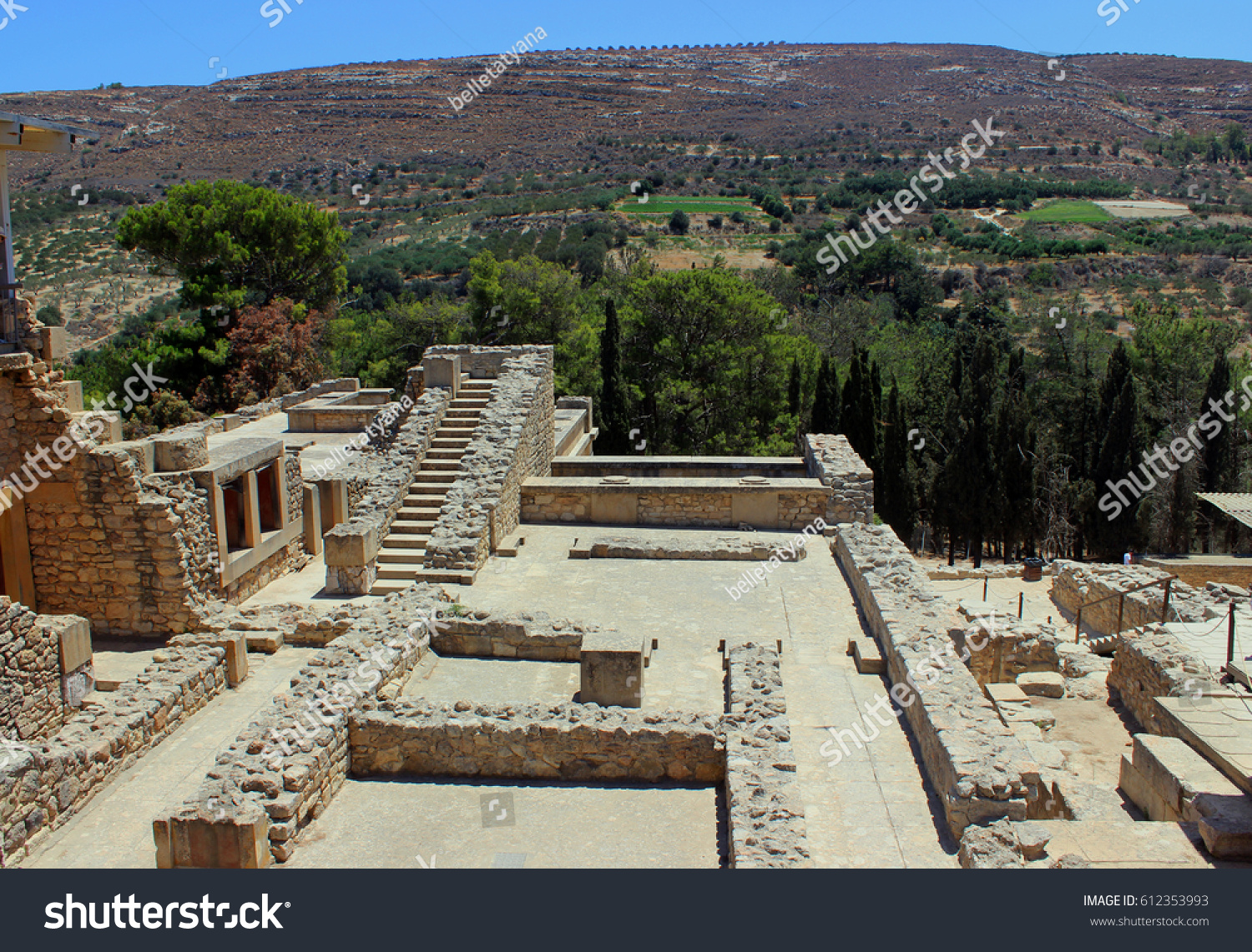 Knossos Palace Heraclion Crete Greece Stock Photo 612353993 | Shutterstock