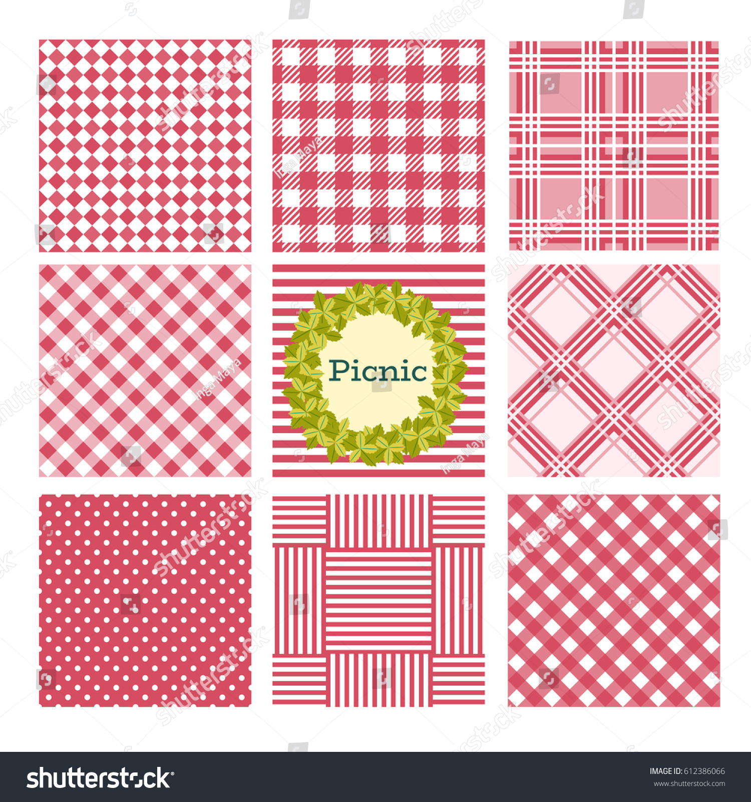 Set Seamless Checkered Patterns Vector Concept Stock Vector (Royalty Free) 612386066 Shutterstock
