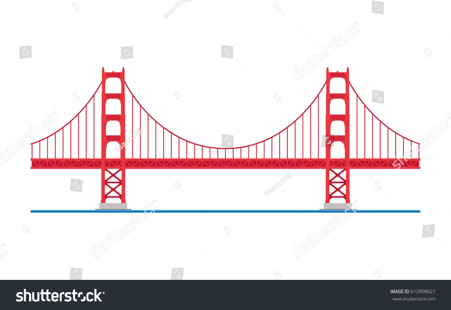 735 Golden Gate Bridge Drawing Images, Stock Photos & Vectors ...