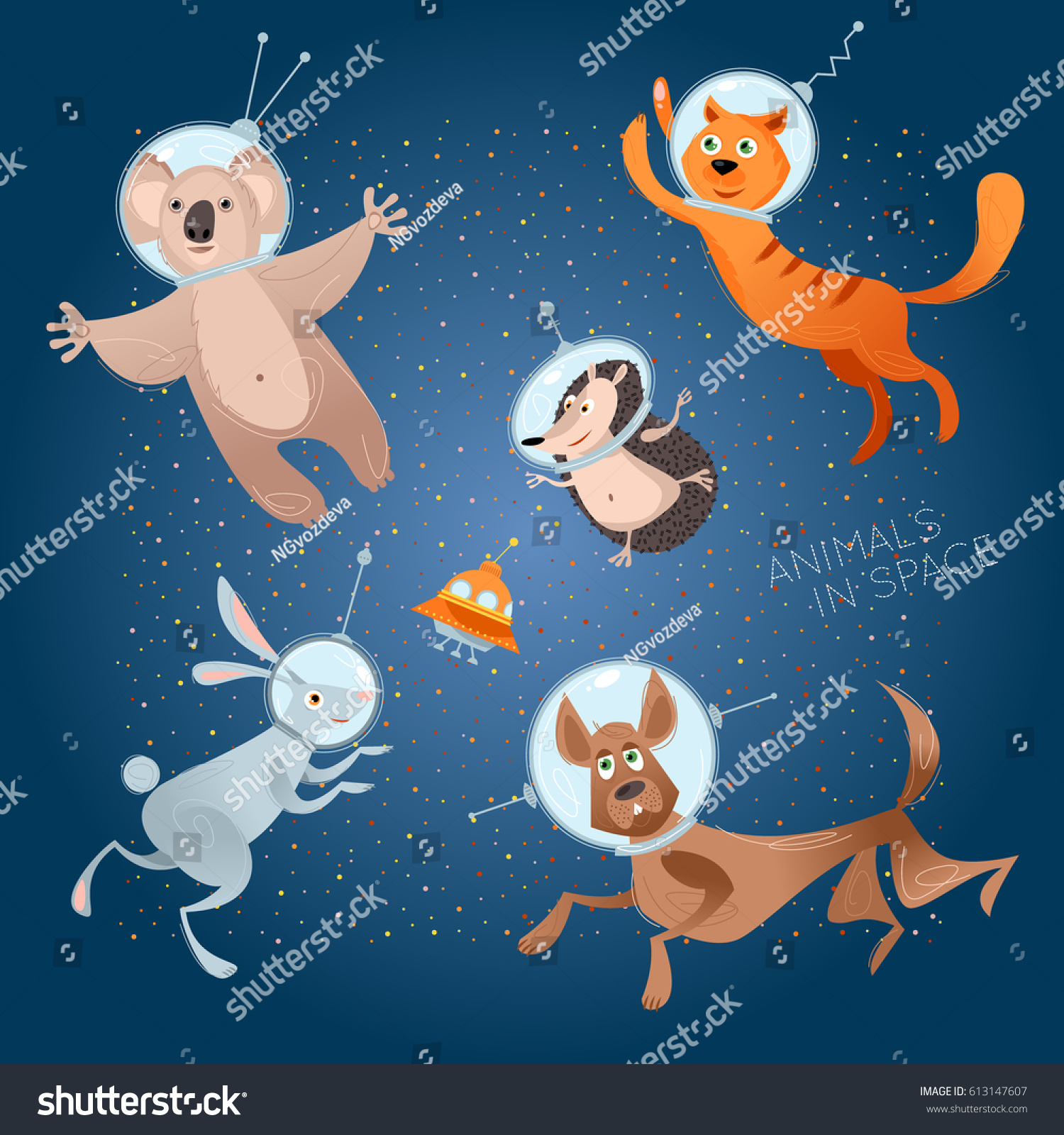 Животные в космосе рисунки детей