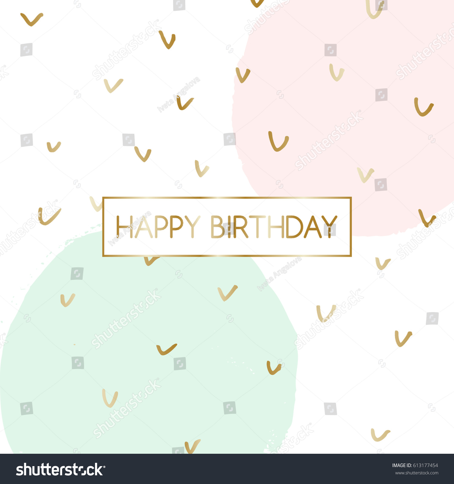 Birthday Greeting Card Design Text Happy Stock Vector (Royalty Free ...