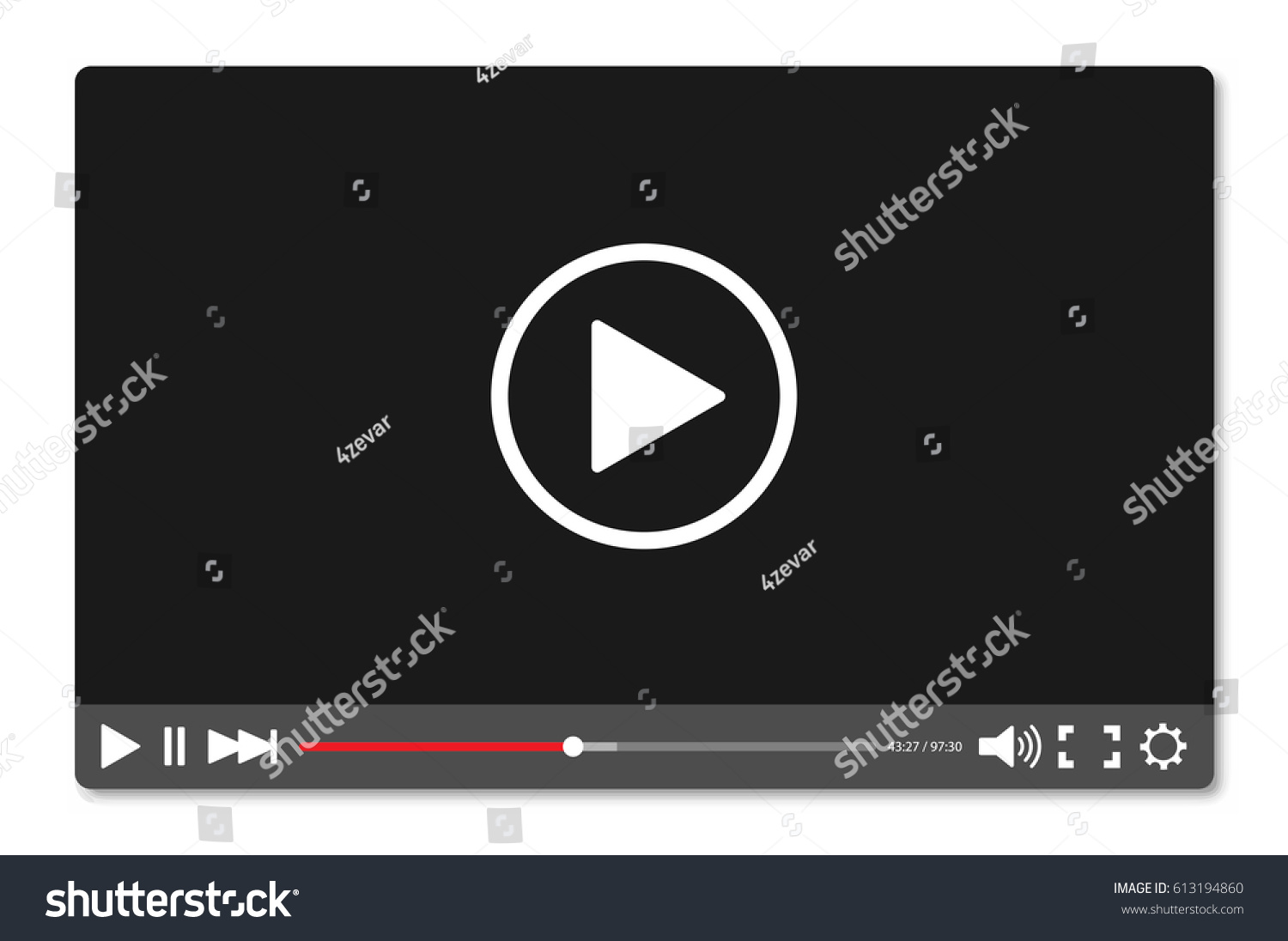 Video Player Stock Vector (Royalty Free) 613194860 | Shutterstock