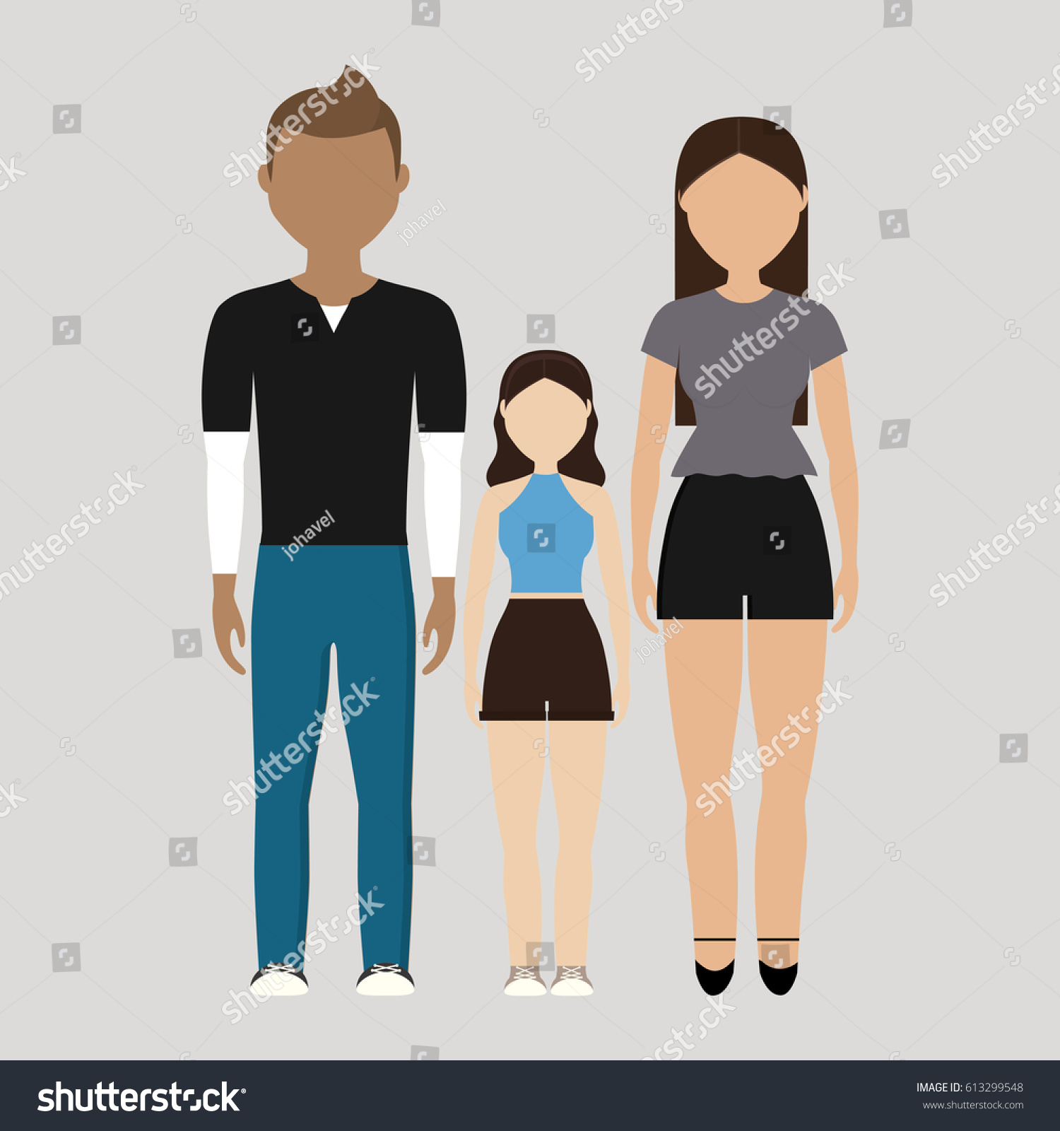 Family Cartoon Icon Stock Vector (Royalty Free) 613299548 | Shutterstock