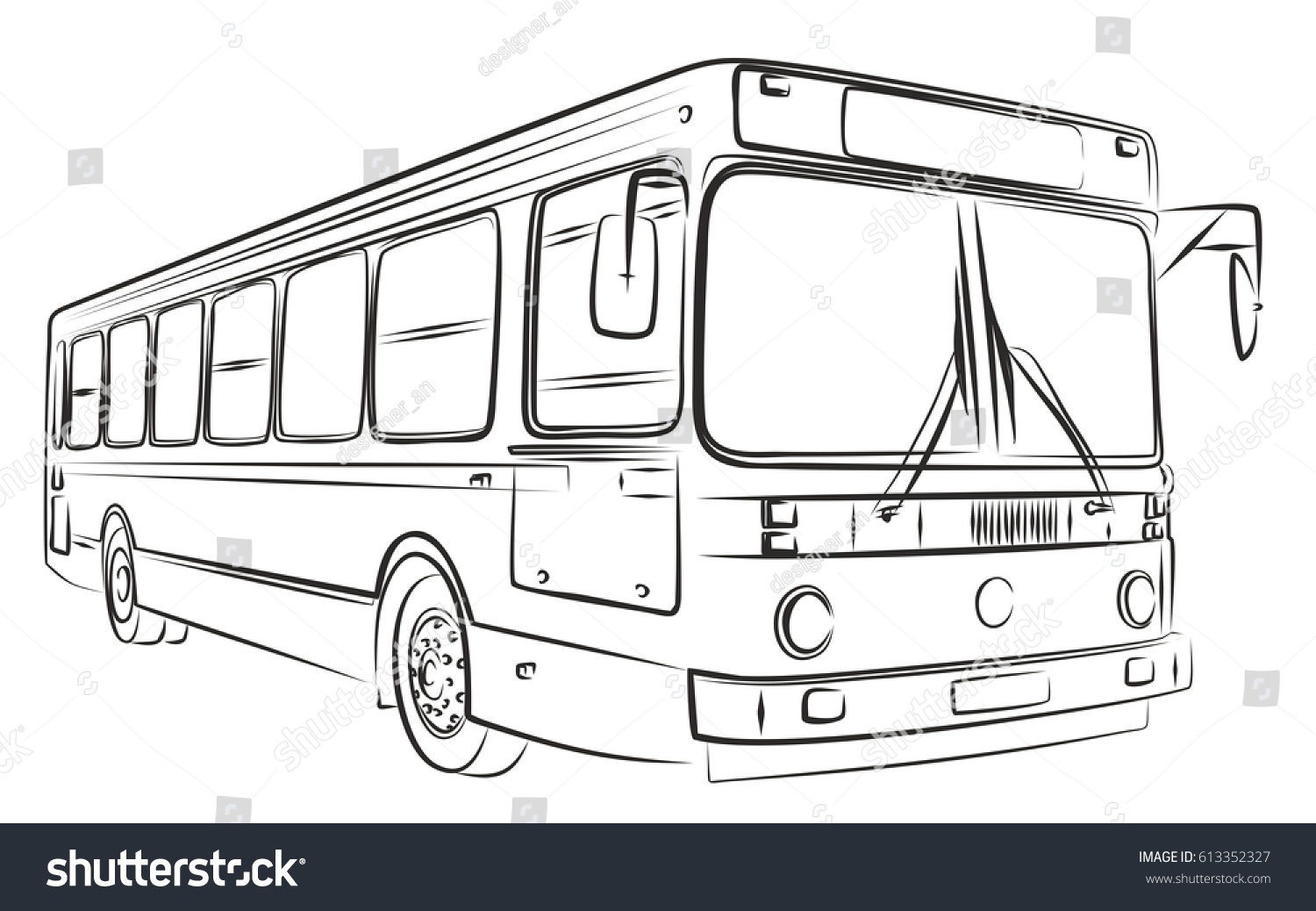 Раскраска автобус ЛИАЗ