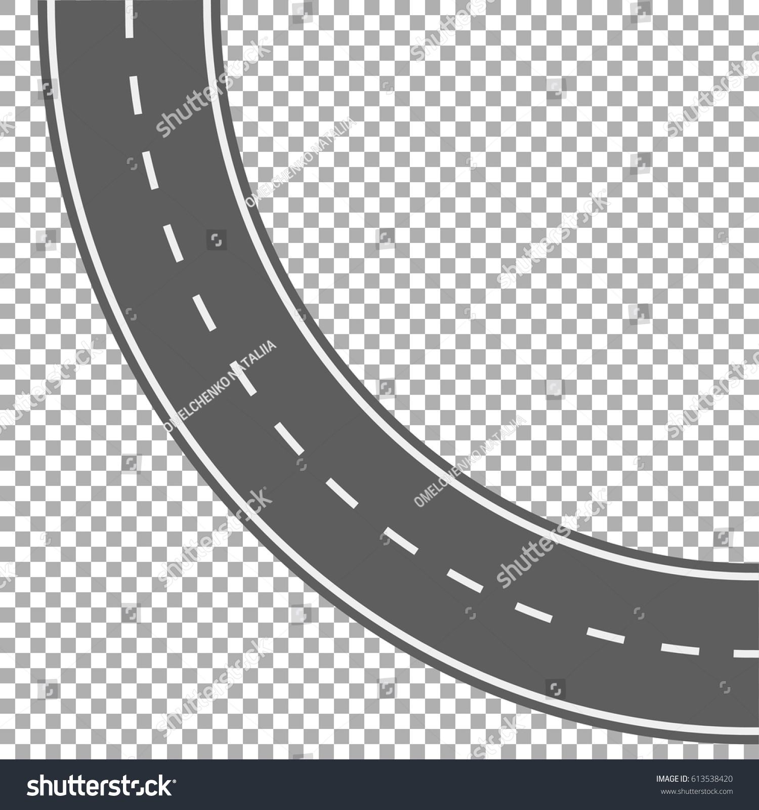 Curved Road White Markings Vector Illustration 스톡 벡터로열티 프리 613538420 Shutterstock 2565