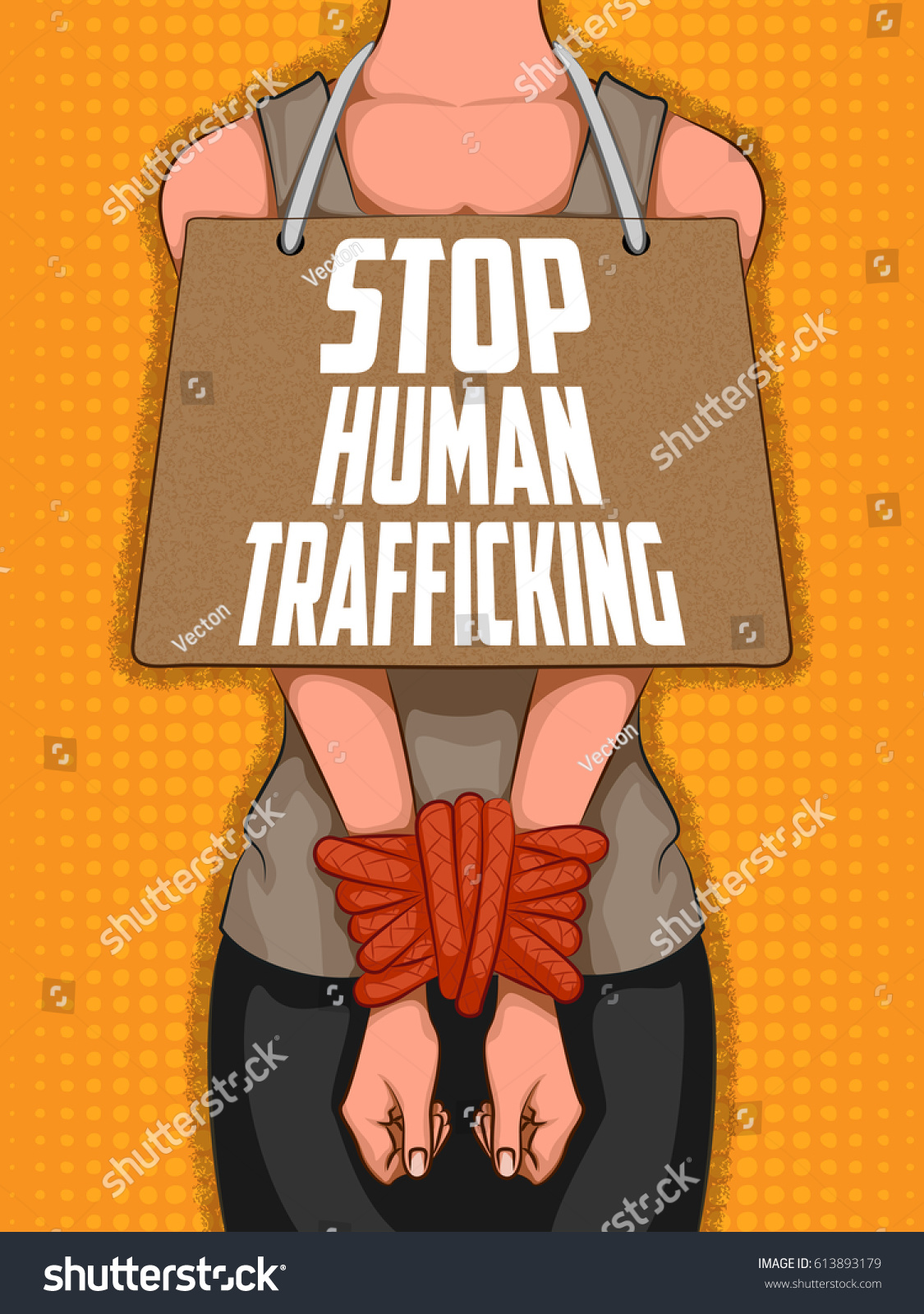 Social Awareness Concept Poster Stop Human Stock Vector (Royalty Free) 6138...