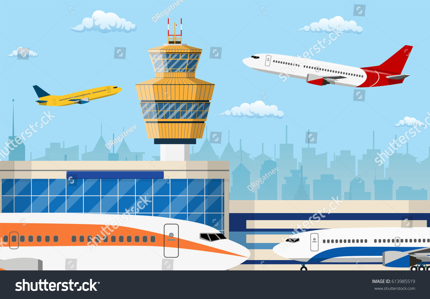 Самолеты аэропорт рисунок фон