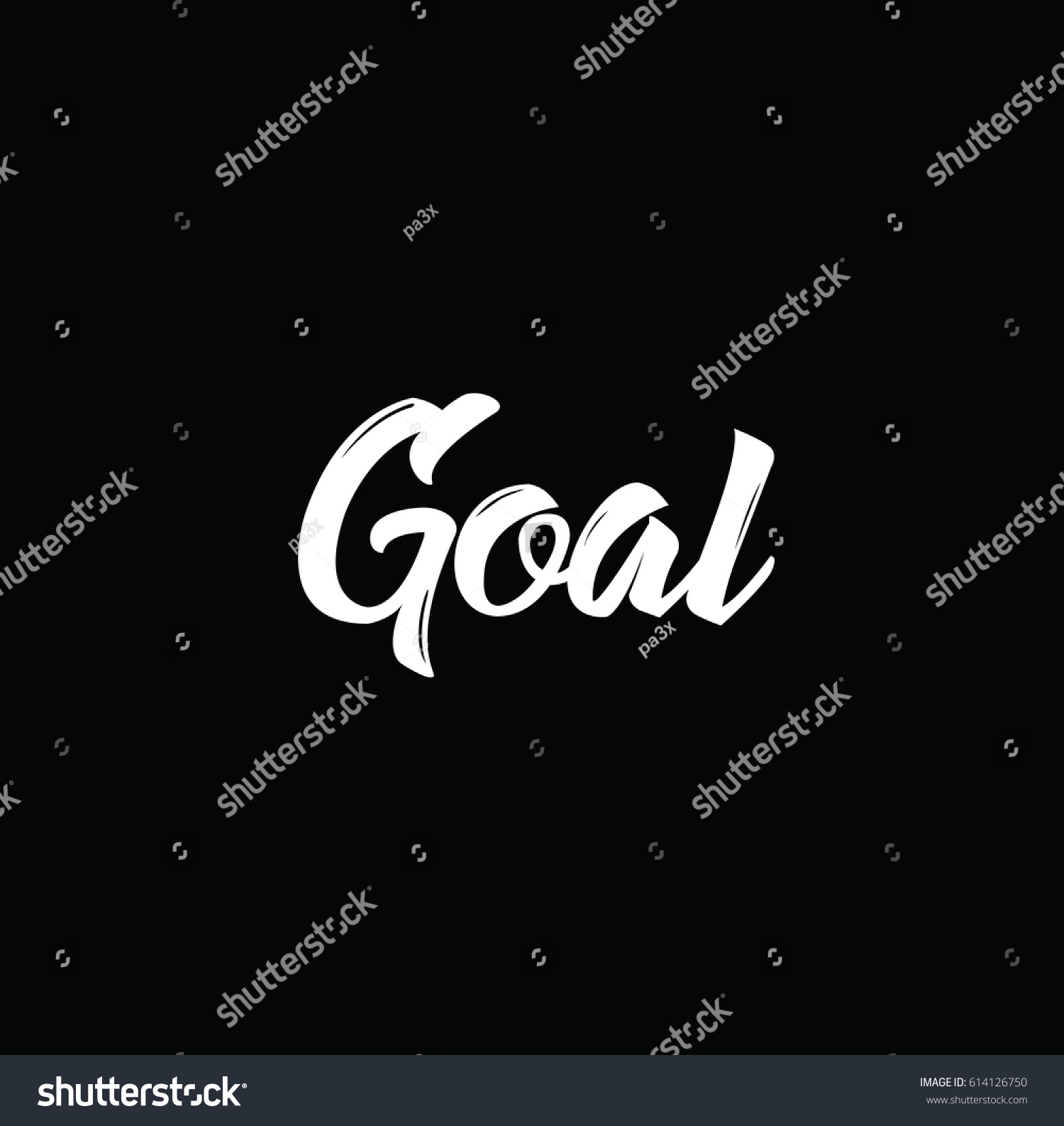 Goal Text Design Vector Calligraphy Typography Stock Vector (Royalty ...