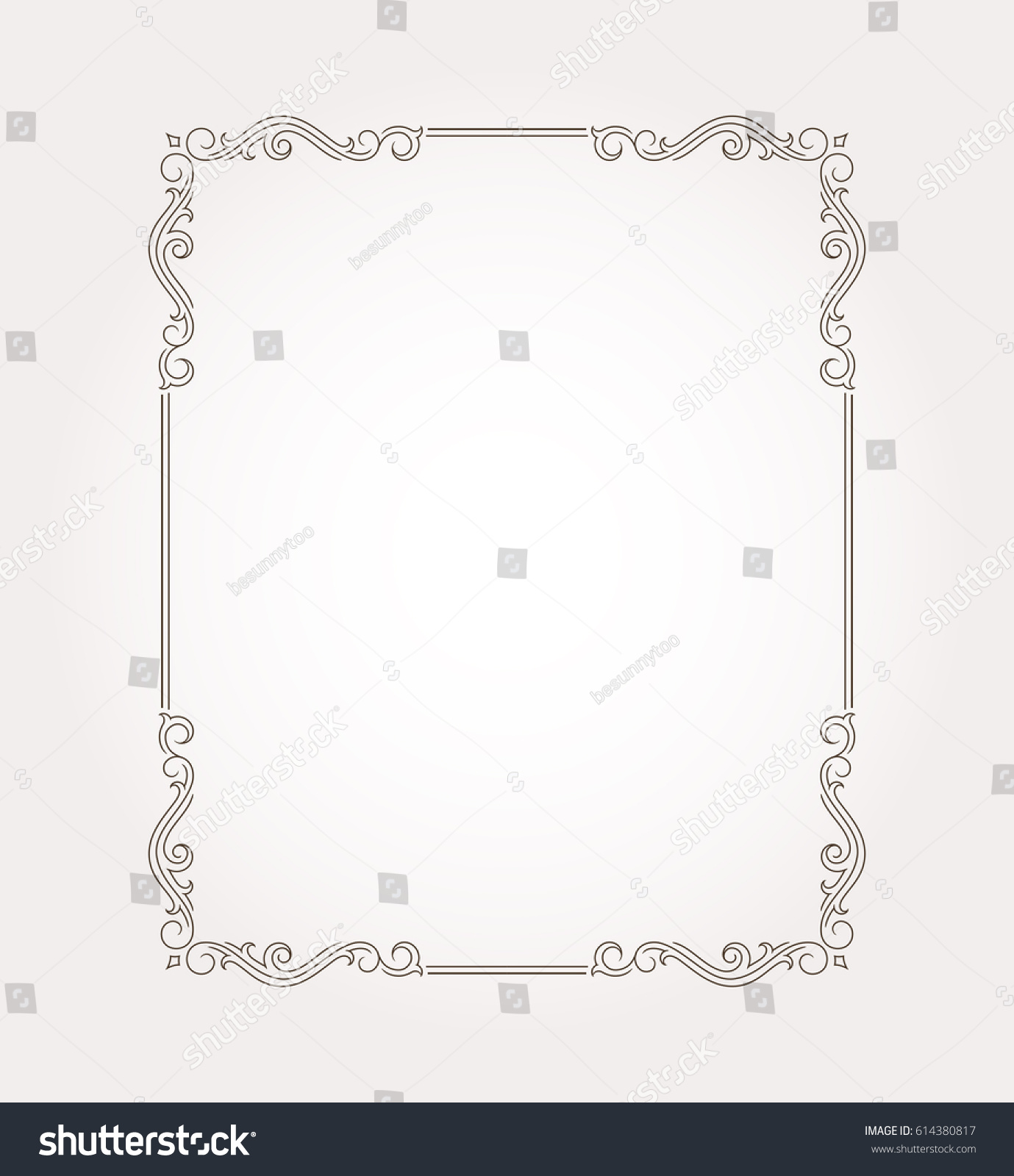 Fancy Frame Border Floral Page Ornament Stock Vector (Royalty Free ...