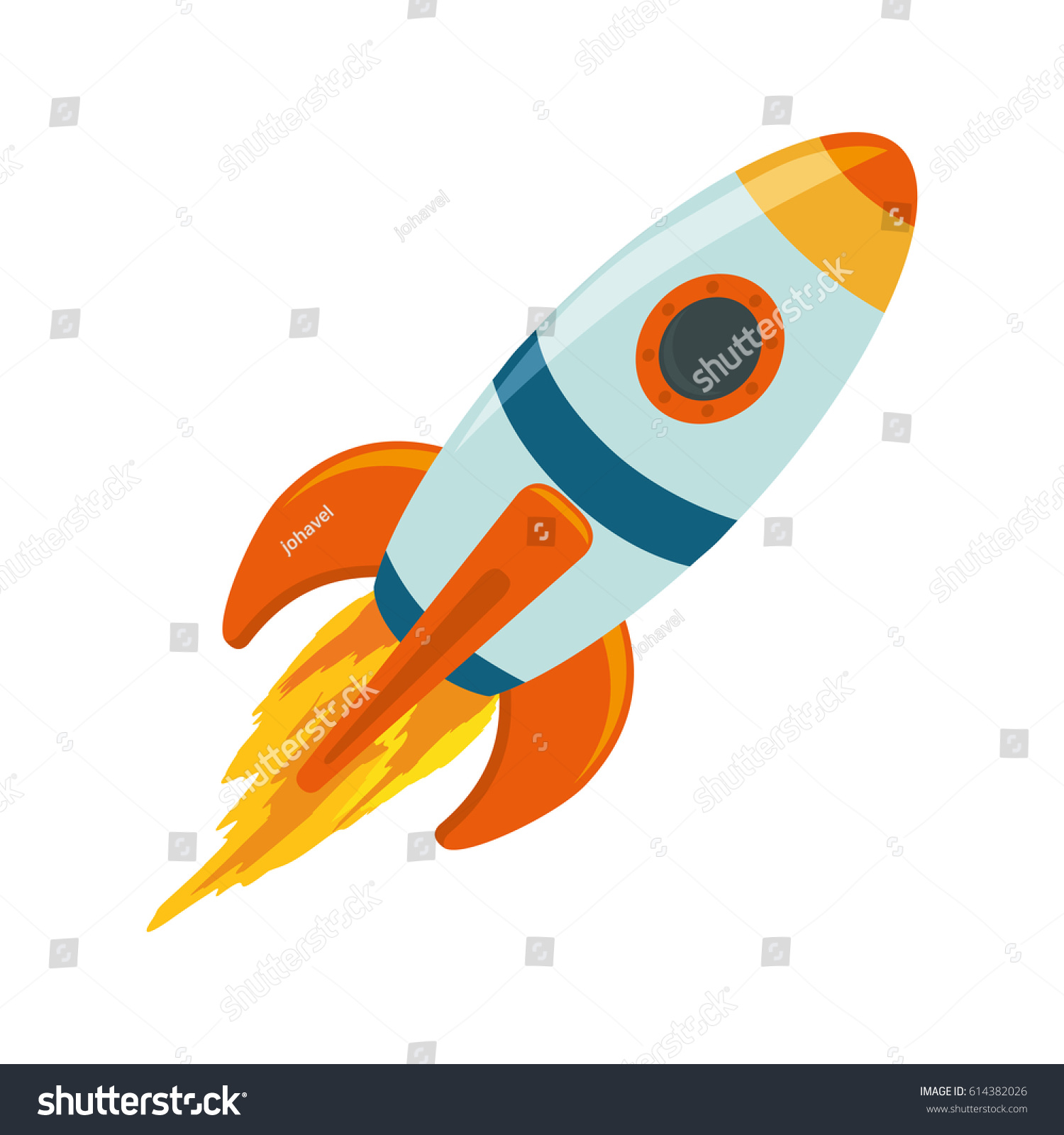 Spaceship Rocket Symbol Stock Vector (Royalty Free) 614382026 ...