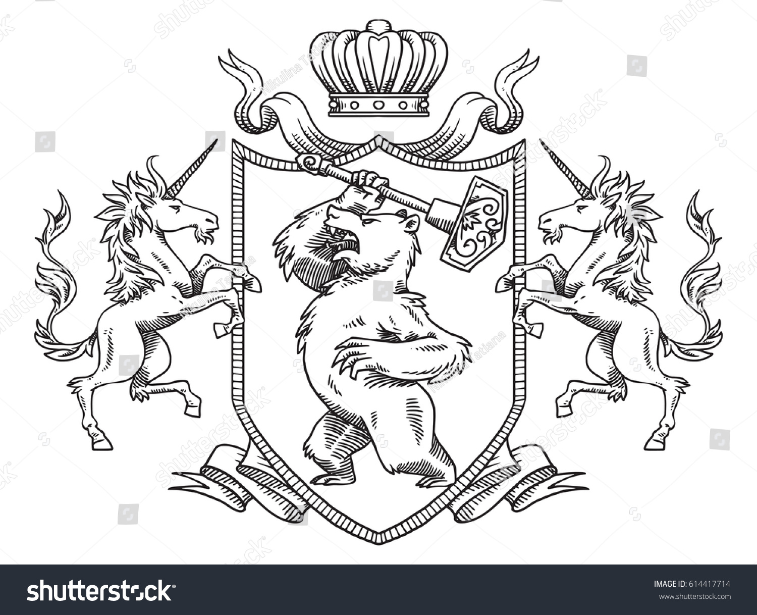 Щитодержатели Единорог и Лев